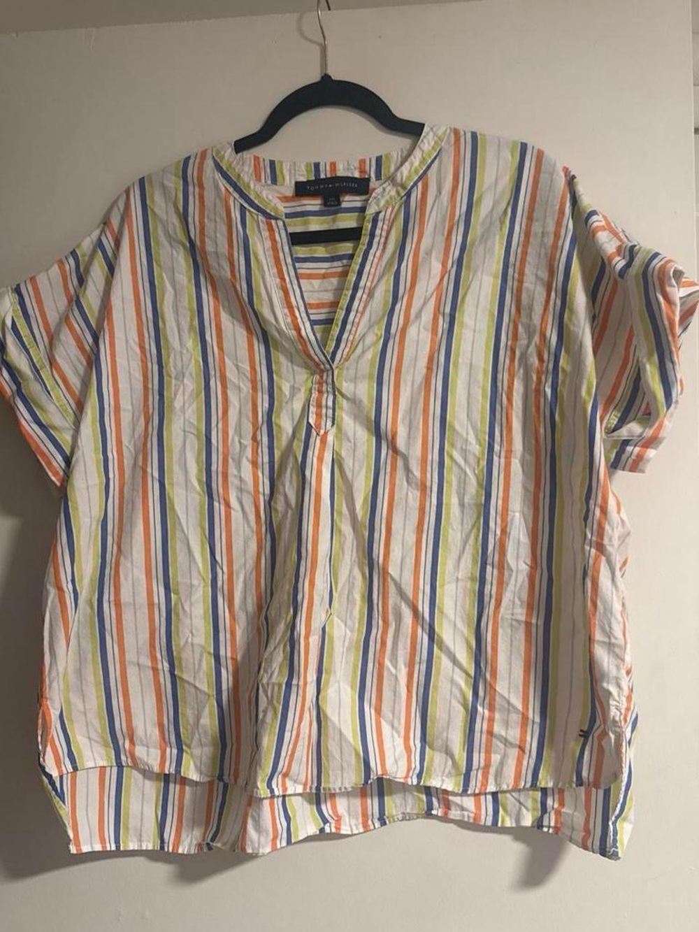 Tommy Hilfiger Multicolor Vertical Stripe Short Sleeve Shirt